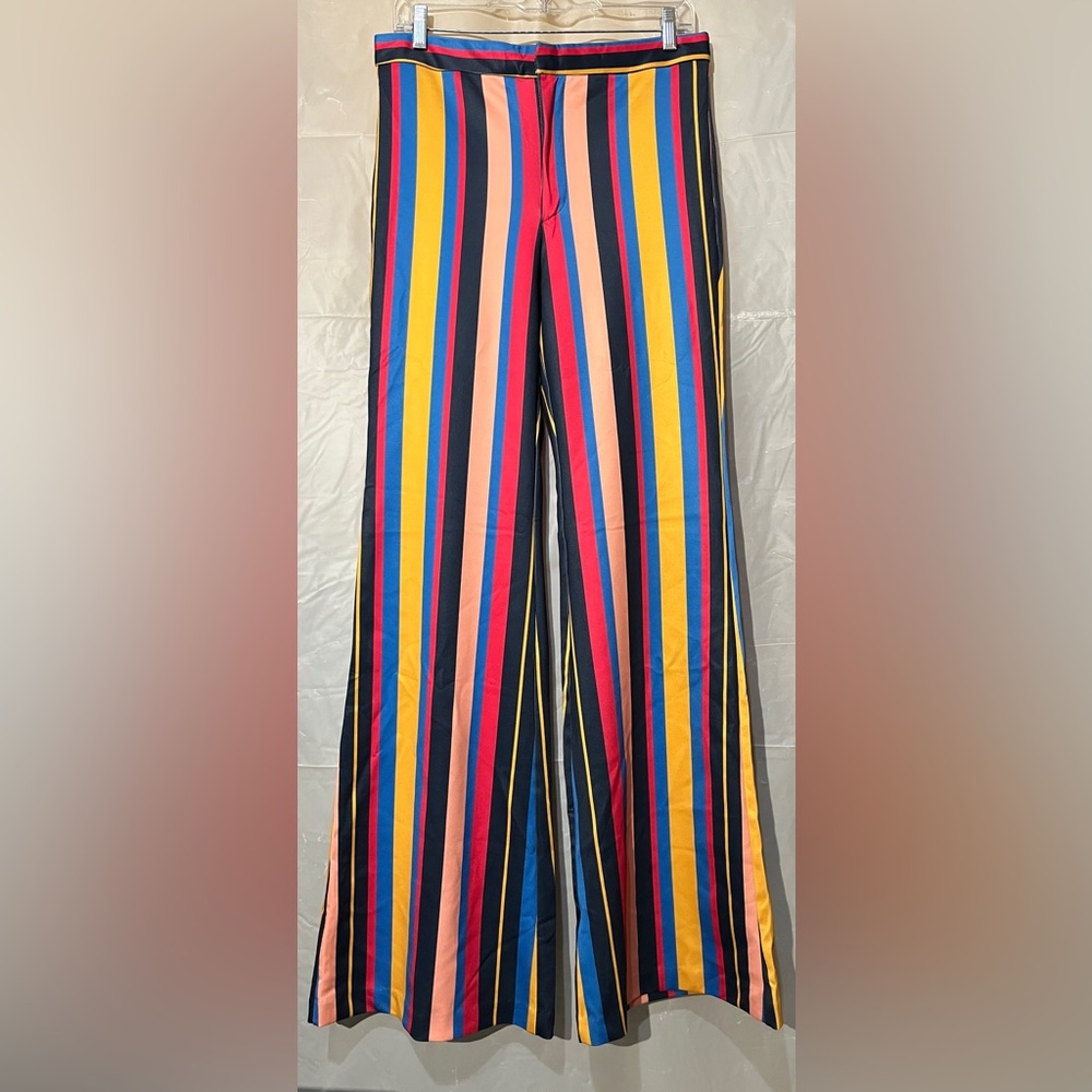 Jealous Tomato Striped Flare Leg Pant Size L
